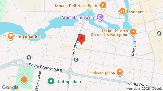 Bostadsrätter till salu i Norrköping - kort over placeringen