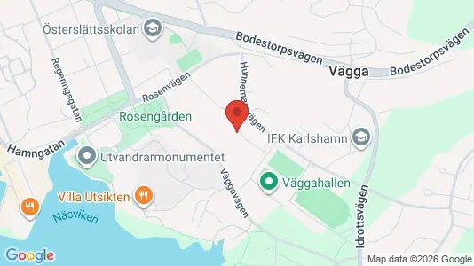 Bostadsrätter till salu i Karlshamn - kort over placeringen