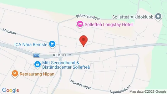 Bostadsrätter till salu i Sollefteå - kort over placeringen