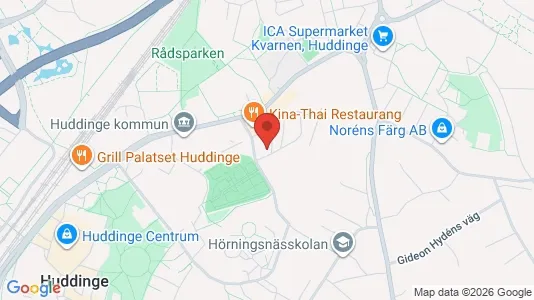 Lägenheter till salu i Huddinge - kort over placeringen