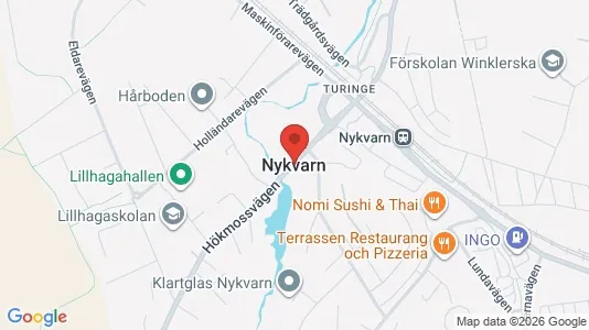 Lägenheter att hyra i Nykvarn - kort over placeringen