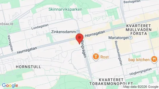 Bostadsrätter till salu i Södermalm - kort over placeringen