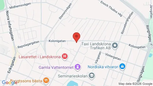 Lägenheter till salu i Landskrona - kort over placeringen