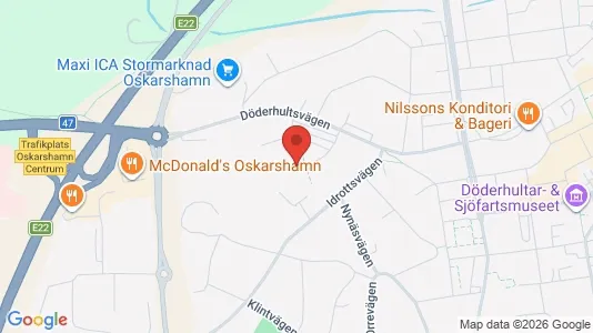Lägenheter till salu i Oskarshamn - kort over placeringen