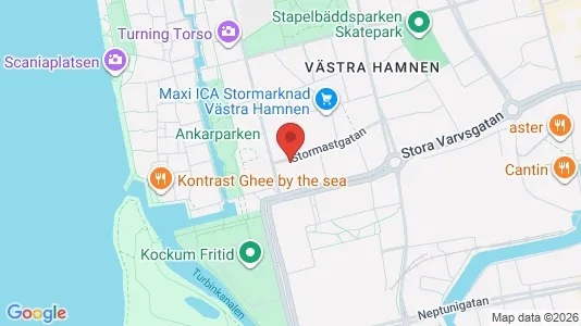 Bostadsrätter till salu i Malmö Centrum - kort over placeringen