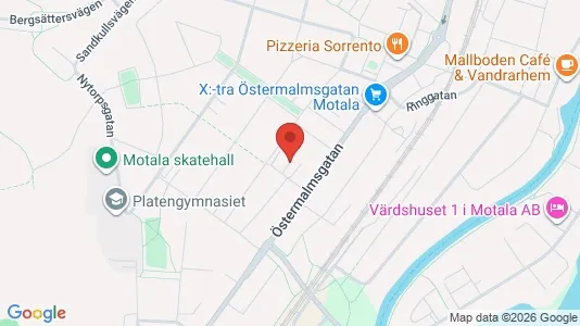 Bostadsrätter till salu i Motala - kort over placeringen