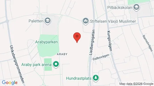 Lägenheter att hyra i Växjö - kort over placeringen