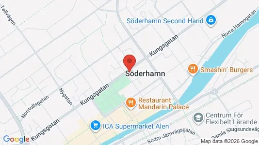 Bostadsrätter till salu i Söderhamn - kort over placeringen