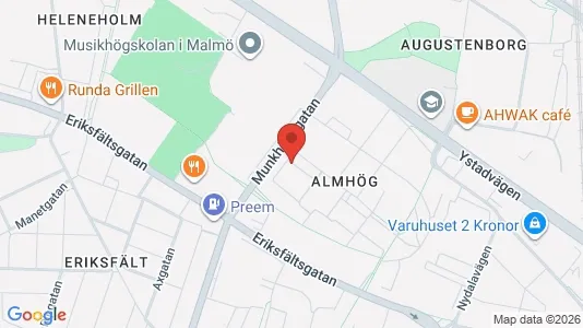 Bostadsrätter till salu i Malmö Centrum - kort over placeringen