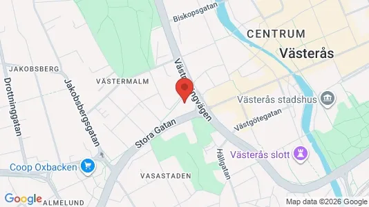 Lägenheter till salu i Västerås - kort over placeringen