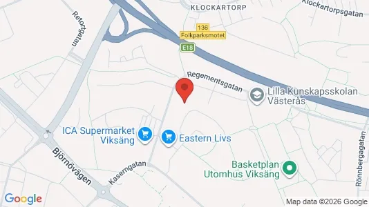 Bostadsrätter till salu i Västerås - kort over placeringen