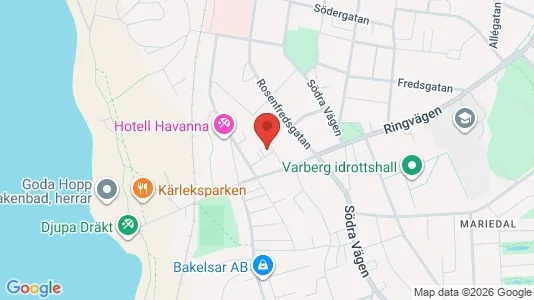 Lägenheter till salu i Varberg - kort over placeringen