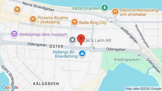 Lägenheter till salu i Jönköping - kort over placeringen