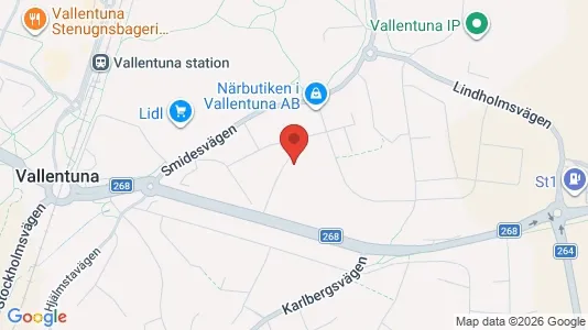 Lägenheter till salu i Täby - kort over placeringen