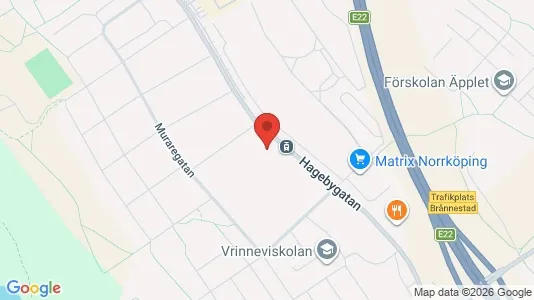 Lägenheter att hyra i Norrköping - kort over placeringen