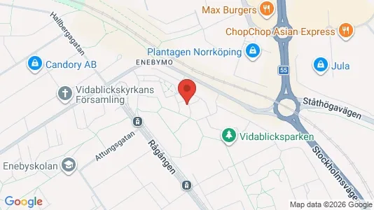 Bostadsrätter till salu i Norrköping - kort over placeringen