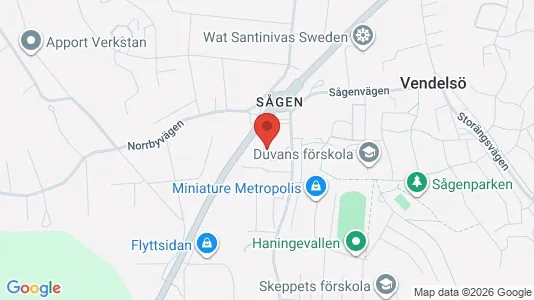 Bostadsrätter till salu i Haninge - kort over placeringen