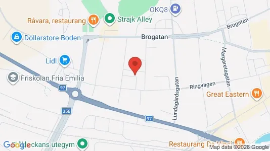 Bostadsrätter till salu i Boden - kort over placeringen