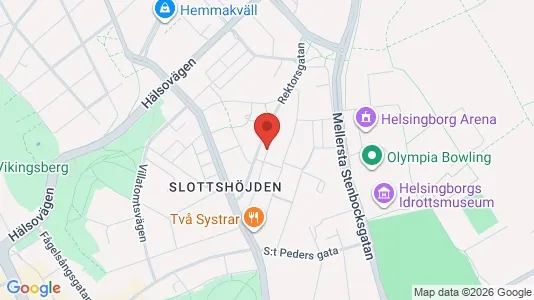 Bostadsrätter till salu i Helsingborg - kort over placeringen