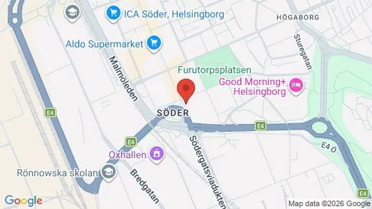 Lägenheter att hyra i Helsingborg - kort over placeringen