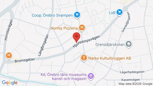 Lägenheter att hyra i Örebro - kort over placeringen