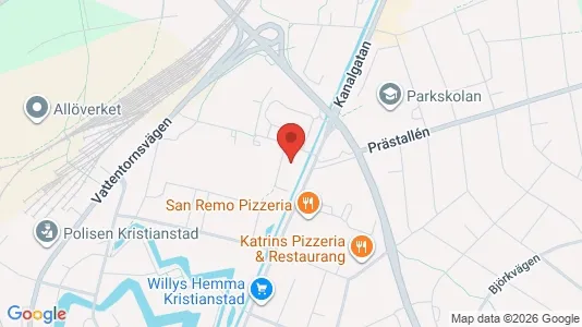 Lägenheter att hyra i Kristianstad - kort over placeringen