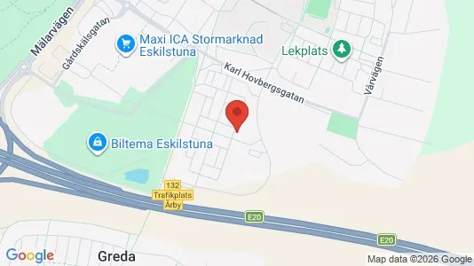 Lägenheter att hyra i Eskilstuna - kort over placeringen