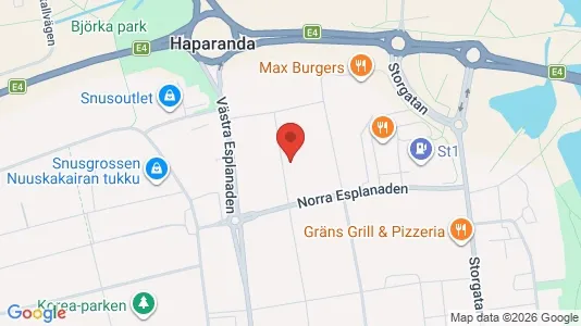 Lägenheter att hyra i Haparanda - kort over placeringen