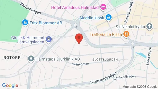 Lägenheter till salu i Halmstad - kort over placeringen
