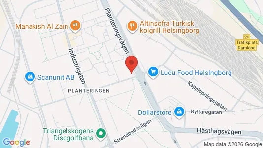 Lägenheter till salu i Helsingborg - kort over placeringen