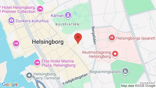 Lägenheter till salu i Helsingborg - kort over placeringen