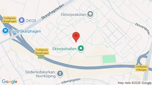 Lägenheter till salu i Norrköping - kort over placeringen