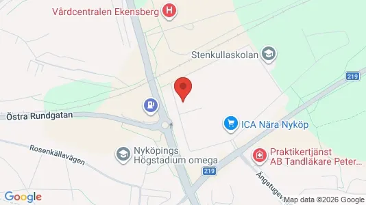 Bostadsrätter till salu i Nyköping - kort over placeringen