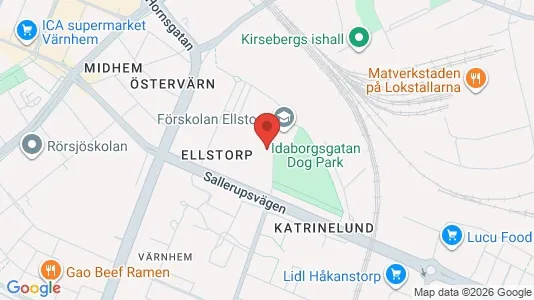 Bostadsrätter till salu i Malmö Centrum - kort over placeringen