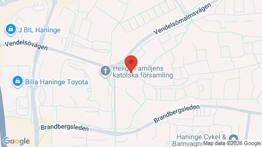 Bostadsrätter till salu i Haninge - kort over placeringen