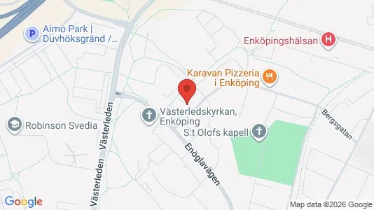 Bostadsrätter till salu i Enköping - kort over placeringen