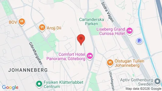 Lägenheter till salu i Johanneberg - kort over placeringen