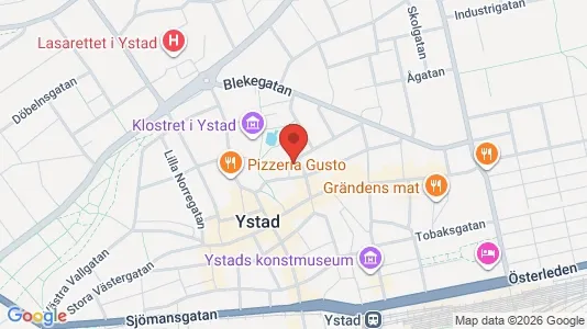 Lägenheter att hyra i Ystad - kort over placeringen