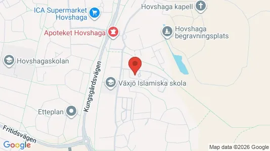 Lägenheter till salu i Växjö - kort over placeringen