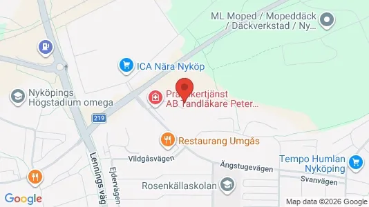 Lägenheter att hyra i Nyköping - kort over placeringen
