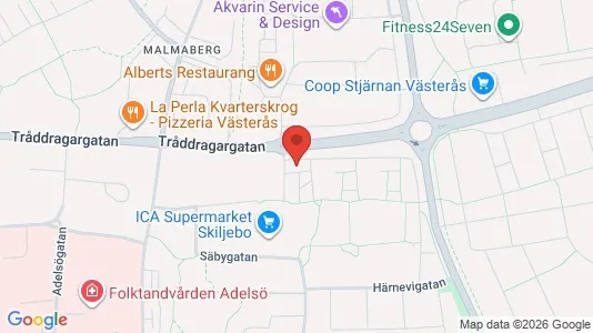 Bostadsrätter till salu i Västerås - kort over placeringen