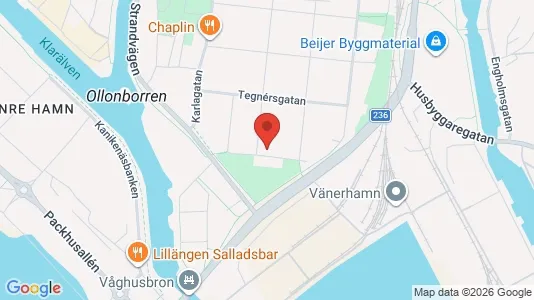 Bostadsrätter till salu i Karlstad - kort over placeringen
