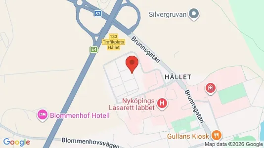 Bostadsrätter till salu i Nyköping - kort over placeringen