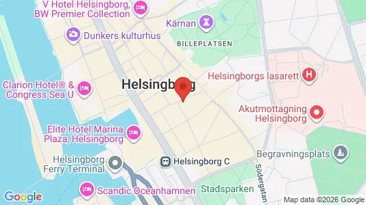 Bostadsrätter till salu i Helsingborg - kort over placeringen