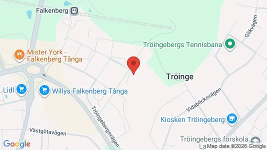 Bostadsrätter till salu i Falkenberg - kort over placeringen