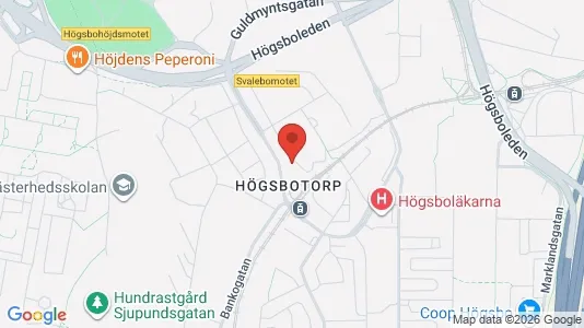 Bostadsrätter till salu i Majorna-Linné - kort over placeringen
