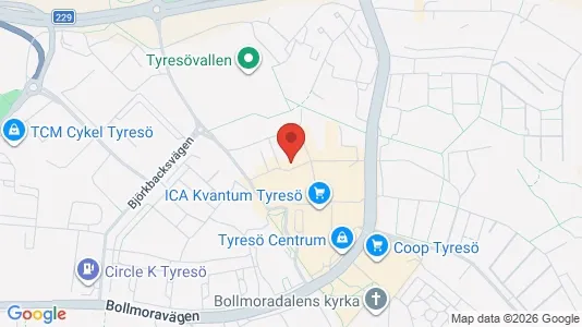 Bostadsrätter till salu i Tyresö - kort over placeringen