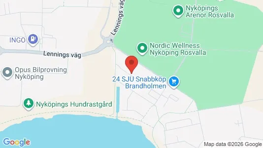 Bostadsrätter till salu i Nyköping - kort over placeringen