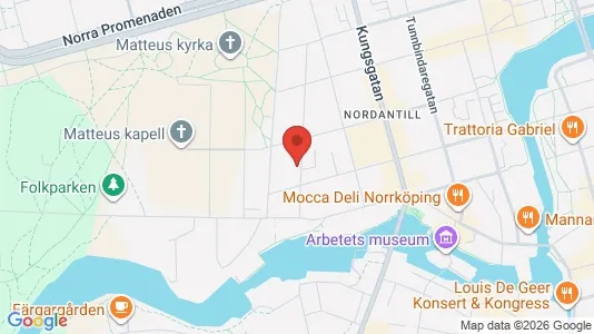 Lägenheter att hyra i Norrköping - kort over placeringen