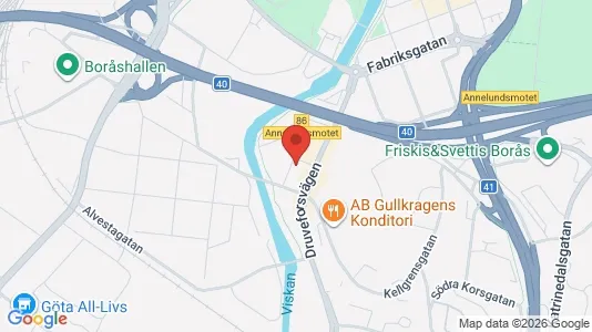 Lägenheter till salu i Borås - kort over placeringen
